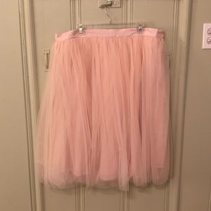 Eloquii Light Pink Tulle Ballerina Midi Skirt